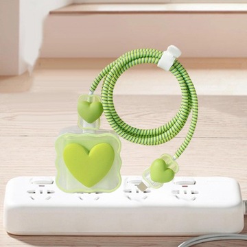 Крышка зарядного кабеля 3D Love Green