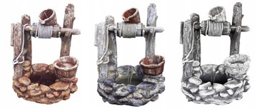 STUDNIA BETONOWA fontanna KASKADA imitacja drewna