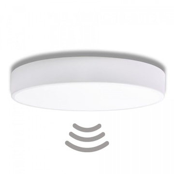 Lampa sufitowa Plafon CLEO 600 Biały z Czujnikiem Ruchu 60 cm