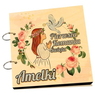 ALBUM PAMIĄTKA PIERWSZA KOMUNIA ŚWIĘTA TWOJE IMIĘ