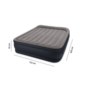 Велюровый надувной матрас для двуспальной кровати с насосом Intex 230 В