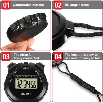 Электронный спортивный секундомер для плавания, 3 шт.