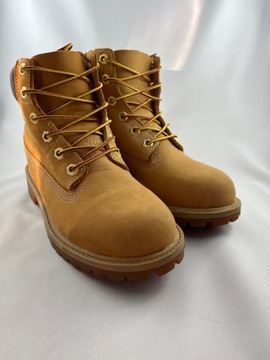 Buty żółte TIMBERLAND skóra botki wiązane USA r.35