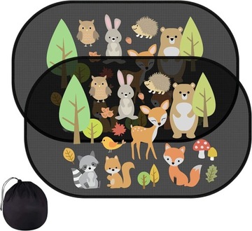 OSŁONA ZASŁONKI PRZECIWSŁONECZNE NA SZYBY AUTA DLA DZIECI 2SZT