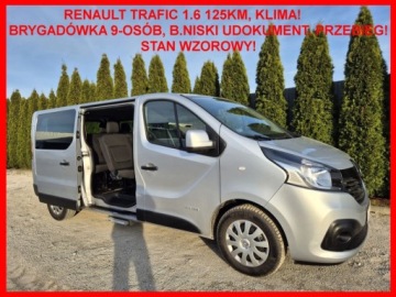 Renault Trafic III Furgon 1.6 Energy dCi 125KM 2017 Renault Trafic Brygadowka 9-osob przedluzany Klima 139tys km. Super Stan
