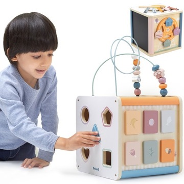 VIGA POLARB EDUKACYJNA DUŻA XXL KOSTKA 8w1 SZEŚCIAN AKTYWNOŚCI MONTESSORI