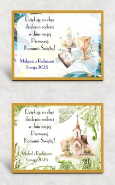 MAG 1 Podziękowanie pamiątka dla gości komunijnych komunia magnes COMMUNION