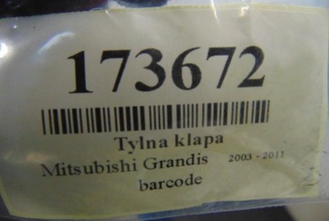 MITSUBISHI GRANDIS VÍKO KUFRU ZADNÍ