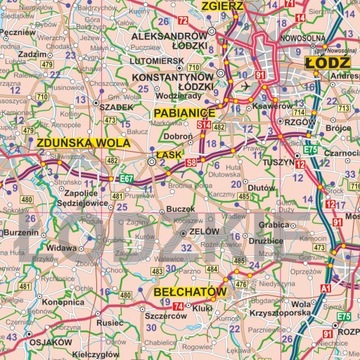 НАСТЕННАЯ КАРТА ПОЛЬШИ НА 2024 ГОДА АДМИНИСТРАТИВНЫЕ ДОРОЖНЫЕ ДОРОГИ ТЕКУЩИЙ ARTGLOB