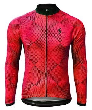 Bluza rowerowa ocieplana VikaSport RED DOTS- XXL