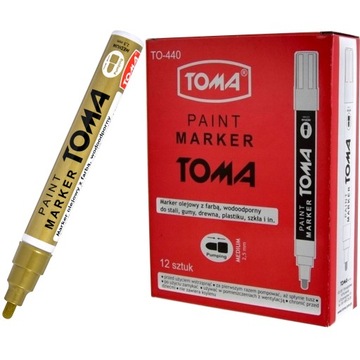 Marker olejowy Toma TO-440 2,5mm złoty 12 sztuk