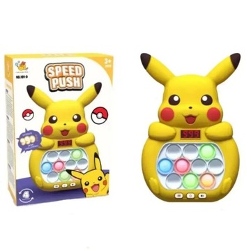 GRA POP IT ELEKTRYCZNA ANTYSTRESOWA ZRĘCZNOŚCIOWA Z EKRANEM POKEMON PIKACHU