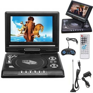 ULTRACIENKI ODTWARZACZ DVD/CD/VCD/CD/MP3/MP4/ MP5, 7,8 cala CZARNY