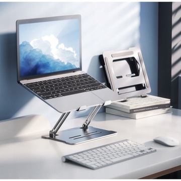 Регулируемая эргономичная подставка для ноутбука.