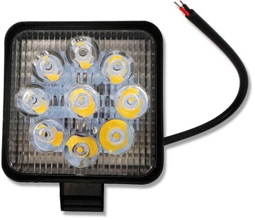 REFLEKTOR LAMPA ROBOCZA LED KWADRATOWA 12V 24V 27W