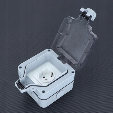 Наружная настенная розетка с одинарной вилкой IP66 15A