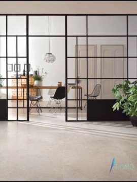 Остекленная перегородка домашний офис LOFT стеклянные двери лофт двери