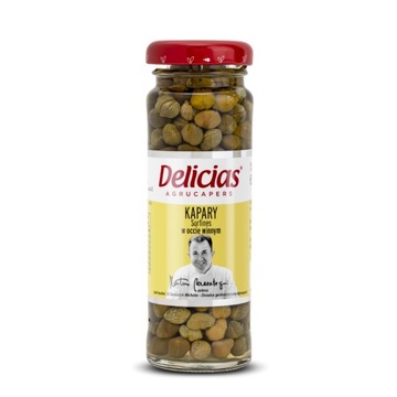 Hiszpańskie kapary w occie Sherry surfines winnym 100g Delicias Agrucapers