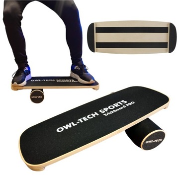 DESKA DO BALANSOWANIA ĆWICZENIA RÓWNOWAGI TRICKBOARD BALANCE BOARD + WAŁEK