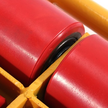 Wózek do maszyn przemysłowych z nakładką obrotową 360° 6T żółty