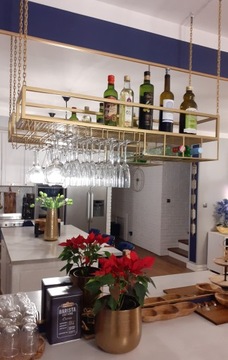 Kwietnik Wiszący Sufitowy Loft Półka Metalowa