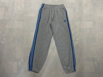 Спортивные брюки Adidas для мальчиков СЕРЫЕ с логотипом Classic Unique 11л 12л