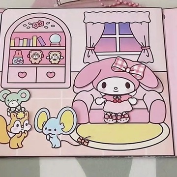 Периферийное устройство Sanrio анимация своими руками Моя мелодия Дом Куроми Новая игрушка книга тихая b