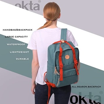 Plecak Okta Keiko 1085B na laptopa 15 01.eukaliptus