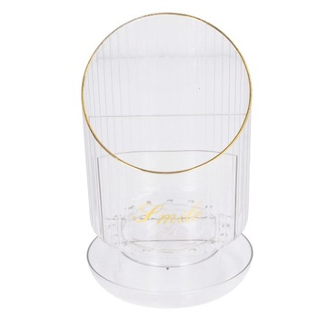 Przezroczysty uchwyt na pędzle do makijażu obrotowy wodoodporny pyłoszczeln