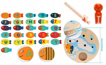 Деревянная игрушка-рыбка MONTESSORI Fishing Game