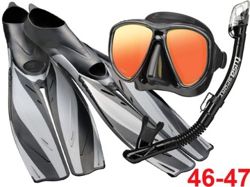TUSA ZESTAW maska fajka płetwy snorkeling PRO FF19