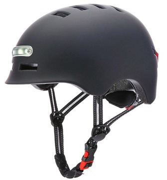 Kask rowerowy regulowany dla dorosłych na rower i skutery 58-61cm +LED+ USB