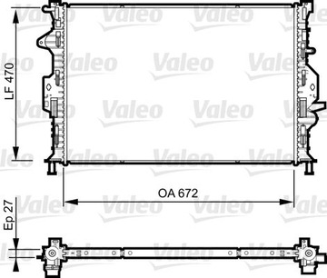 CHLADIČ VODY 735374 VALEO FORD C-MAX FOCUS