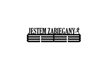 Jestem Zabiegany #3 CZARNY Wieszak na medale 40cm