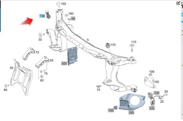 ODBOJNIK MASKI MERCEDES-BENZ VITO V KLASA W447 A4478800127 64