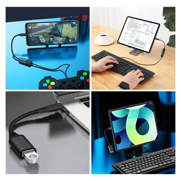 Adapter przejściówka USB C na USB 3.0 OTG kabel typ C do telefonu laptopa