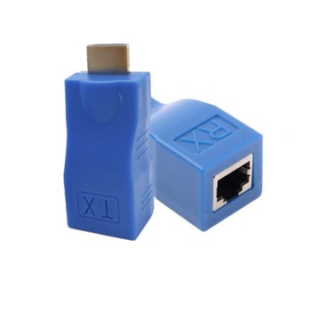 EXTENDER HDMI PRZEZ ZŁĄCZE RJ45 CAT 5E/6 30M 1080p