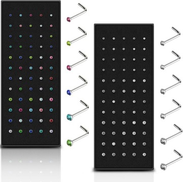 Кольца в носу 120 шт., кольца в носу из нержавеющей стали 316