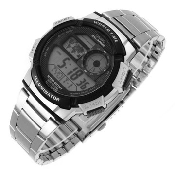 ZEGAREK CASIO SPORT AE-1000WD-1A CYFROWY Z CZASEM ŚWIATOWYM WR100 +BOX 44mm