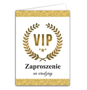 Zaproszenia na 18 30 40 Urodziny VIP 10 szt.