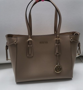 MICHAEL KORS beżowa skóra Voyager