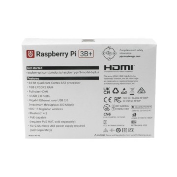 Raspberry Pi 3 модель B+ с Wi-Fi 2,4 и 5 ГГц и Bluetooth 4.2