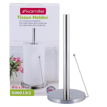 МЕТАЛЛИЧЕСКАЯ КУХОННАЯ ПОЛОЧКА ДЛЯ БУМАЖНЫХ ПОЛОТЕНЕЦ KAMILLE PAPER TOWELS