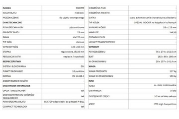 СТОЛ ДЛЯ ПИН-ПОНГА COMPETITION 740 ITTF CORNILLEAU