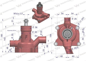 Водяной насос C-360 WARYŃSKI (В КОМПЛЕКТЕ С ДВУМЯ КАБЕЛЯМИ ПО АКЦИОННОМУ CE)
