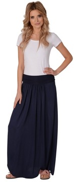 Длинное, ЛЕГКОЕ, платье-юбка в резинку, ТЕМНО-СИНИЙ