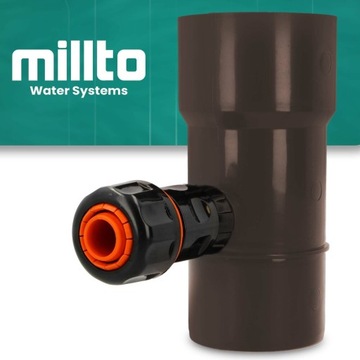 Улавливатель дождевой воды Сборщик дождевой воды 63 мм Восстановитель желобов Коричневый