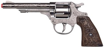 Metalowy pistolet/rewolwer na kapiszony 8 strzałowe - COWBOY - GONHER 80/0
