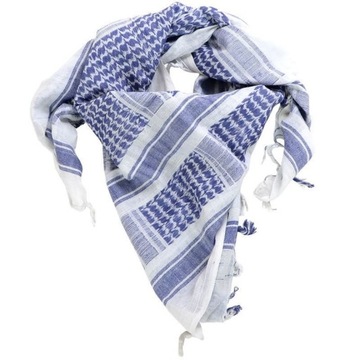 CHUSTA OCHRONNA ARAFATKA SHEMAGH KEFIJA BANDANA MFH 110X110 cm BLUE/WHITE