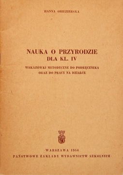 NAUKA O PRZYRODZIE DLA KL.IV, Obiezierska